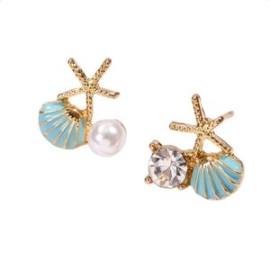 Starfish Seashell Earrings